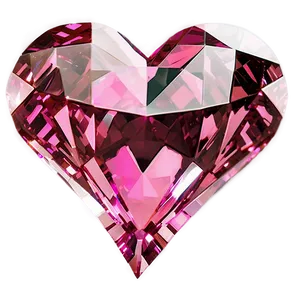 Pink Heart Gemstone PNG Bmr PNG