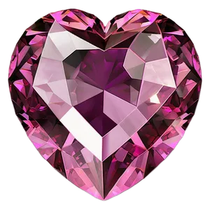 Pink Heart Gemstone PNG Poa PNG