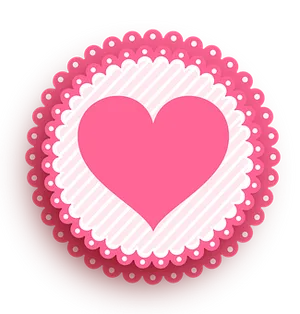 Pink Heart Graphicon Black Background