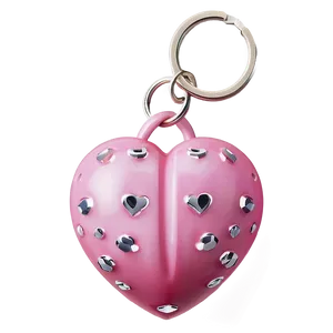 Pink Heart Keychain PNG 92