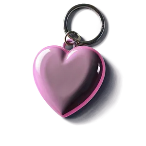 Pink Heart Keychain PNG Ehw54