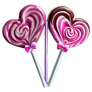 Pink Heart Lollipop PNG Pvs50