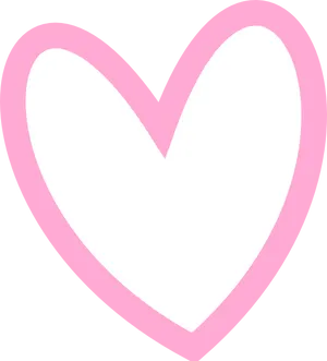Pink Heart Outline Graphic