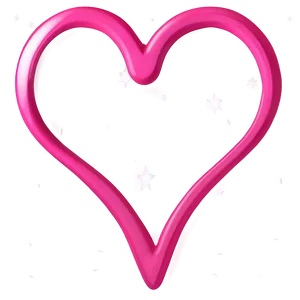 Pink Heart Outline PNG 05232024