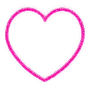Pink Heart Outline PNG 93