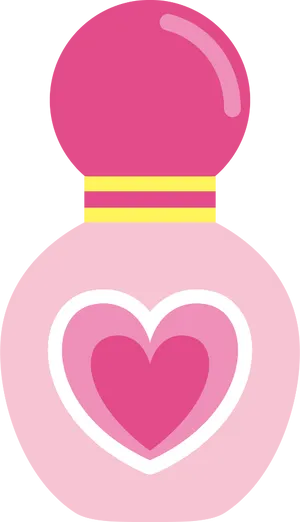 Pink Heart Perfume Bottle