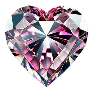 Pink Heart Shaped Diamond Icon PNG Ler PNG