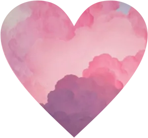 Pink Heart Smoke Effect PNG image