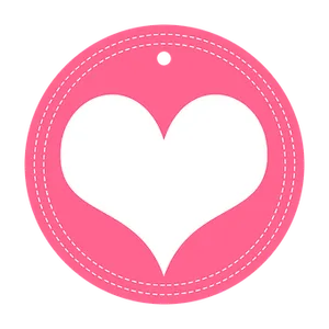 Pink Heart Tag Graphic