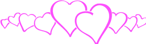 Pink Heart Valentine Border PNG image