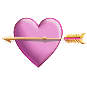 Pink Heart With Arrow Png 05232024 PNG image