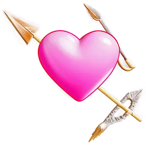 Pink Heart With Arrow Png Ffp43 PNG image