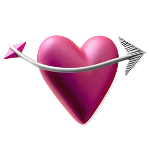 Pink Heart With Arrow PNG Oyy