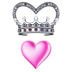 Pink Heart With Crown PNG Uwx75 PNG