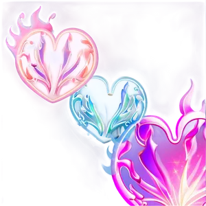 Pink Heart With Flames PNG 05232024
