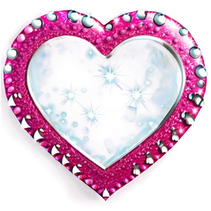 Pink Heart With Sparkles PNG 05232024