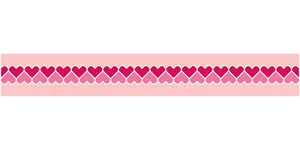 Pink Hearts Border Graphic
