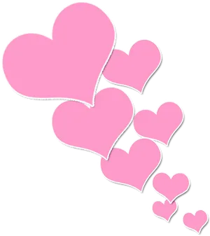 Pink Hearts Clipart PNG image