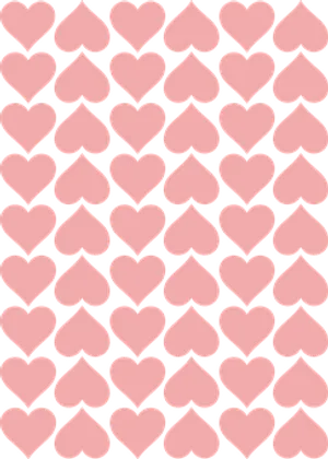 Pink Hearts Pattern Background PNG image