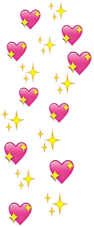 Pink Heartsand Stars Tumblr Background PNG image