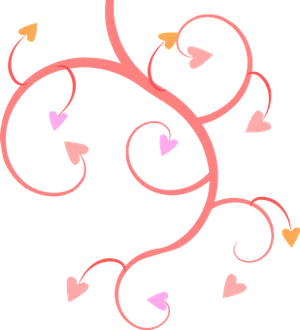 Pink Heartsand Swirls Pattern