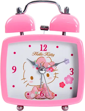 Pink Hello Kitty Alarm Clock PNG