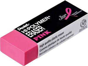 Pink Hi Polymer Eraser Breast Cancer Awareness PNG image