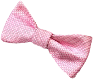 Pink Houndstooth Bow Tie PNG image
