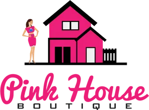 Pink House Boutique Logo PNG image