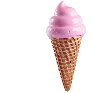 Pink Ice Cream Cone PNG 88