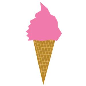 Pink Ice Cream Cone Summer Treat