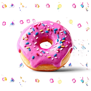 Pink Iced Donut Png Jhj73 PNG image