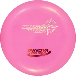 Pink Innova Star Aviar Disc Golf Putter PNG image