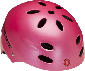 Pink Kids Bicycle Helmet PNG
