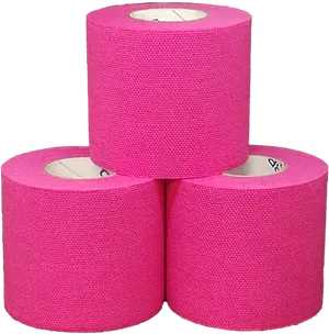 Pink Kinesiology Tape Rolls PNG image