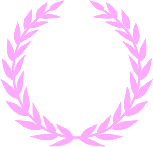 Pink Laurel Wreath Graphic PNG image