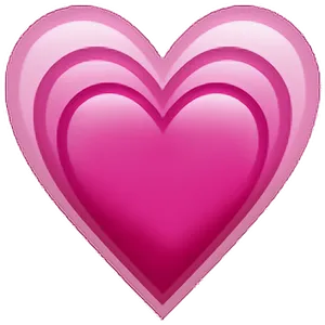 Pink Layered Heart Graphic PNG image