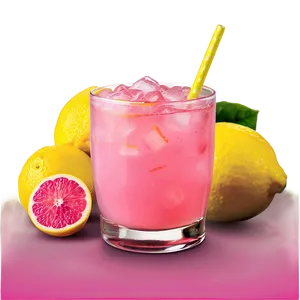 Pink Lemonade Sunrise Mocktail Png Bfy PNG image