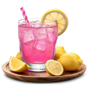 Pink Lemonade With Real Lemons Png Rvu31 PNG image