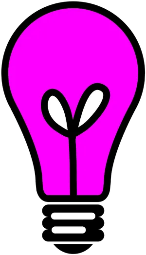 Pink Lightbulb Graphic PNG image