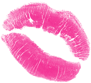 Pink Lip Print Graphic PNG image