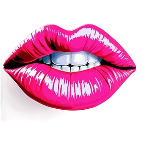 Pink Lips In Pop Art PNG Jqr PNG