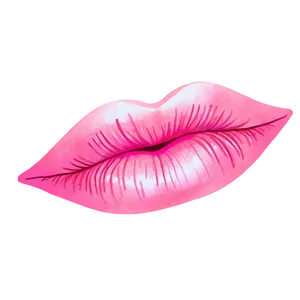 Pink Lips In Watercolor Style PNG 83 PNG