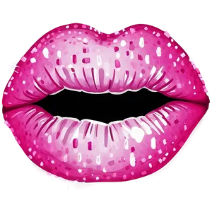 Pink Lips With Diamonds PNG 06212024