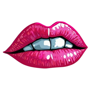 Pink Lips With Diamonds PNG 06212024