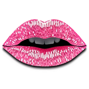 Pink Lips With Glitter Overlay PNG Cfq PNG