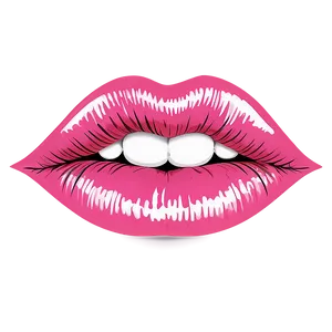Pink Lips With Heart PNG Ggd