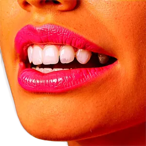 Pink Lips With Teeth PNG 77