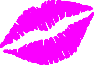 Pink Lipstick Kiss Graphic PNG