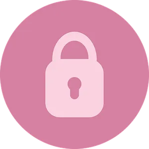 Pink Lock Icon PNG image